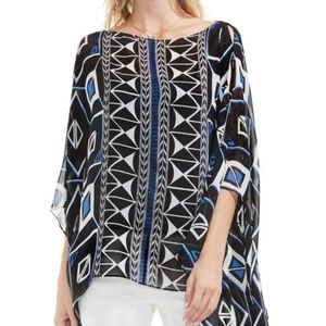 NWT Vince Camuto Graphic Poncho Top w/Cami Size S